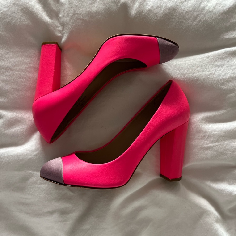 J. Crew Vibrant Pink and Purple Heels